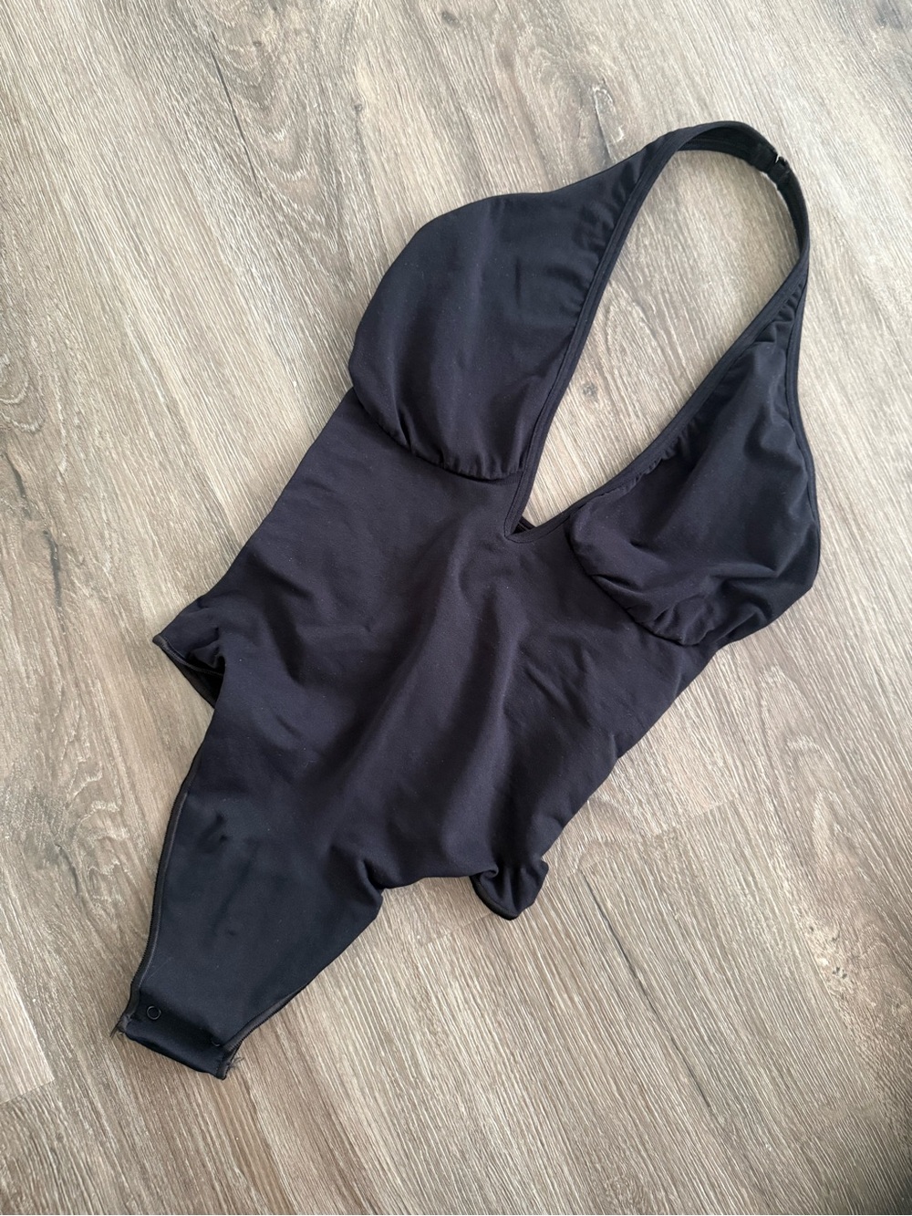 SKIMS Deep Plunge Halter Shapewear Bodysuit
